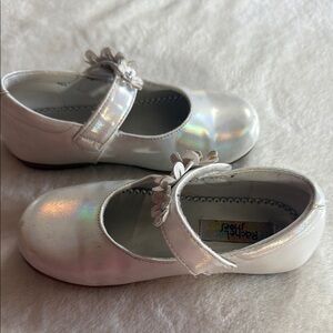 Rachel White Dress Shoes with Adjustable Strap